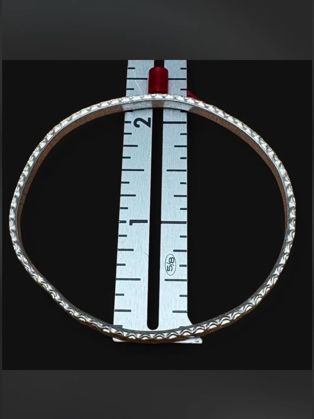 Girl’s Silver Textured Bangle Bracelet